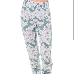 MIKOH KANUMA PANTS TROPICAL STEEL JOGGER SILK HAWAIIAN SZ L